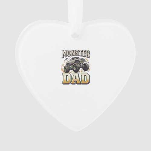 Monster Dad Monster Truck Vintage Vector Shirt Des Ornament