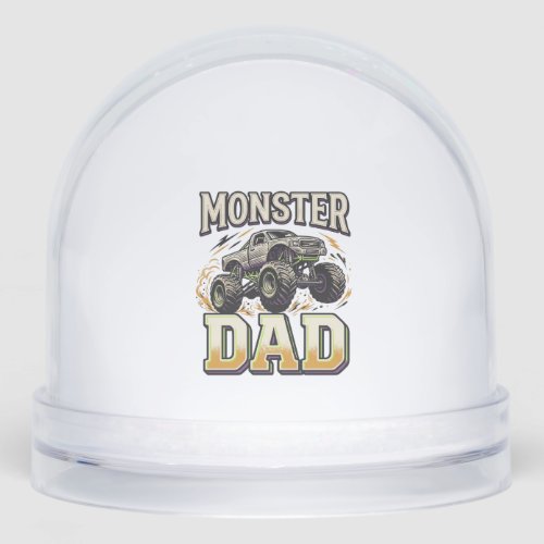 Monster Dad Monster Truck Vintage Vector Shirt Des Snow Globe