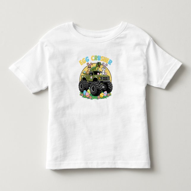 Monster Dino Truck Easter Adventure Toddler T-shirt (Front)
