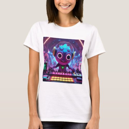 Monster DJ Spins Galactic Grooves  T_Shirt
