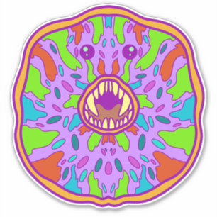Monster Donut Sticker