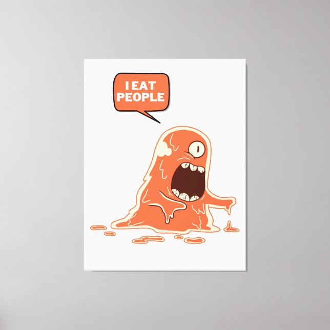 Monster eat people canvas print (Front)