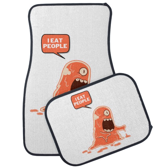 monster eat people car floor mat (Set)
