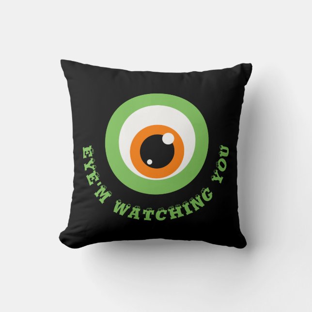 Monster Eye Pun Pillow (Front)