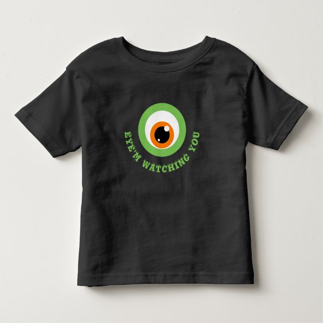 Monster Eye Pun Toddler T-Shirt (Front)