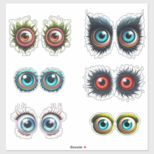 Monster Eye Set Custom-Cut Vinyl Sticker