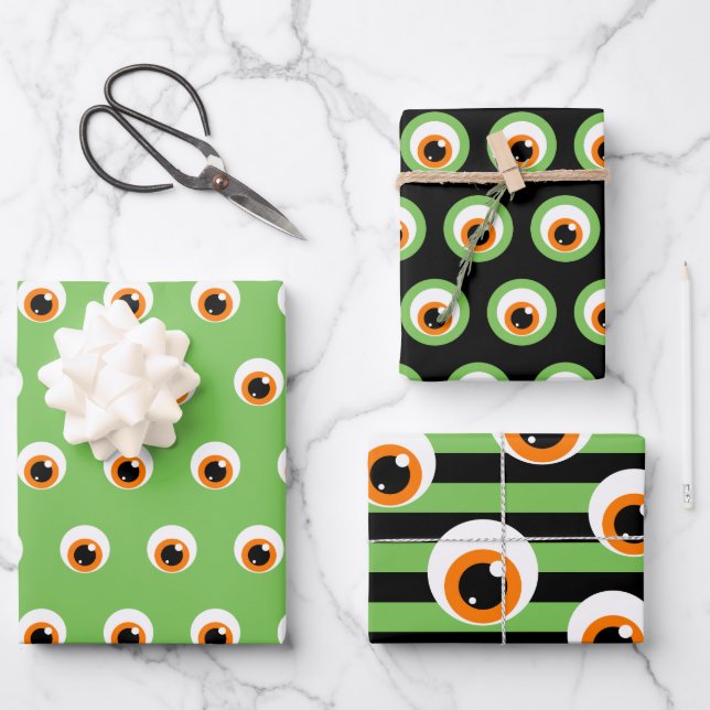 Monster Eye Wrapping Paper Sheet Set (Front)