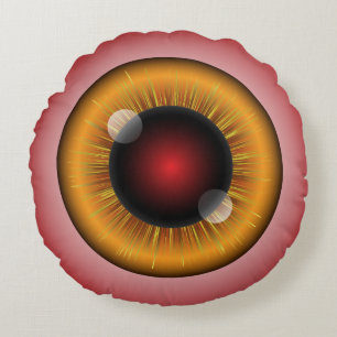 Monster Eyeballs Round Pillow