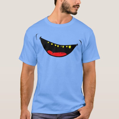 Monster Face Mask Smile Laugh T_Shirt