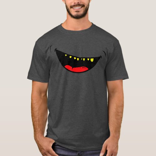 Monster Face Mask Smile Laugh T_Shirt