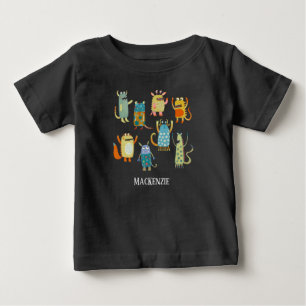 Monster Family Custom Name Baby T-Shirt
