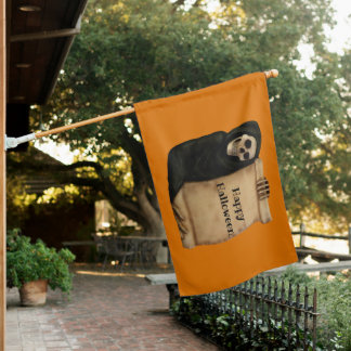 Monster Fear Ghost Halloween House Flag