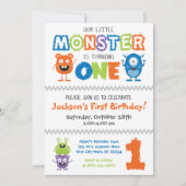 Monster First Birthday Invitation (Front)