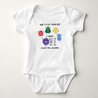 Monster First Birthday Party Baby Bodysuit