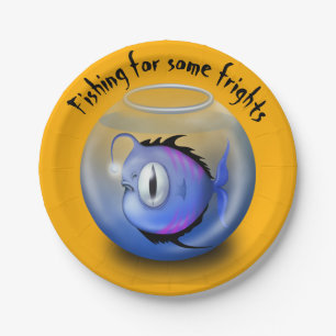 Monster Fish Halloween Party Paper Plates