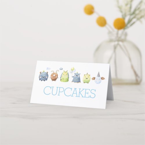 Monster Food tent cards Monster place setting Place Card