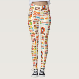 Monster Foodies Pattern Leggings