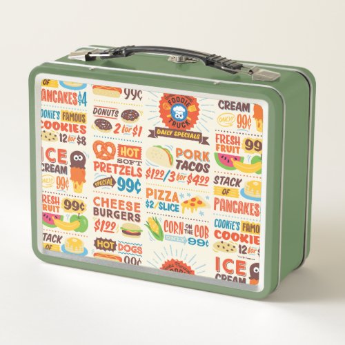 Monster Foodies Pattern Metal Lunch Box