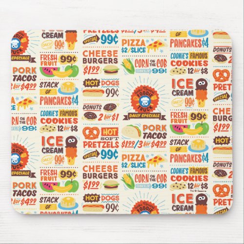 Monster Foodies Pattern Mouse Pad