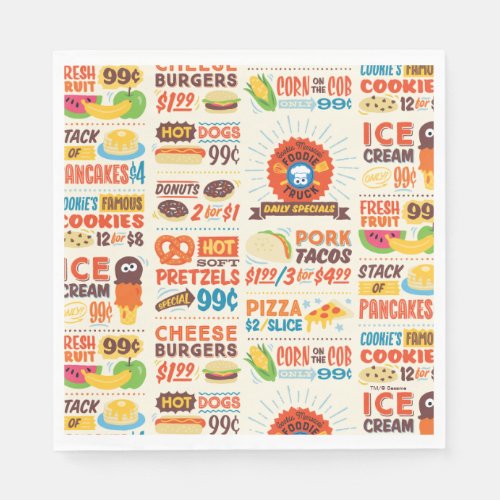 Monster Foodies Pattern Napkins