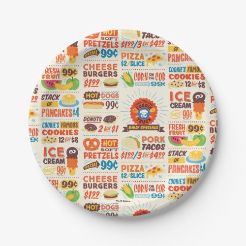 Monster Foodies Pattern Paper Plates