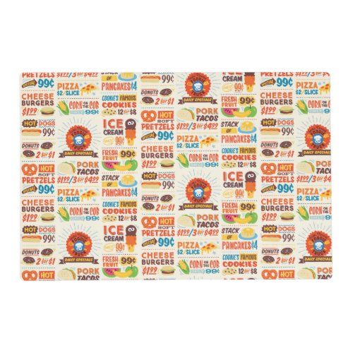 Monster Foodies Pattern Placemat