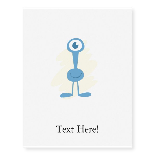 Monster Friend Temporary Tattoos (Front)