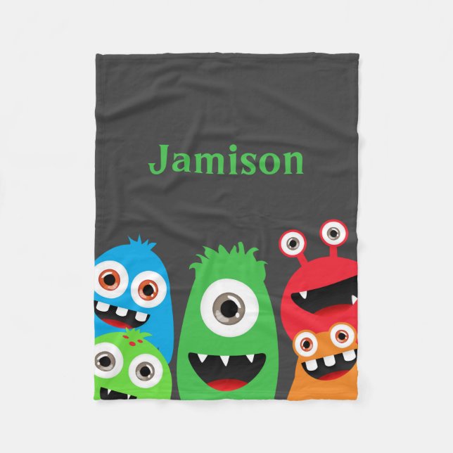 Monster Friends Fleece Blanket (Front)