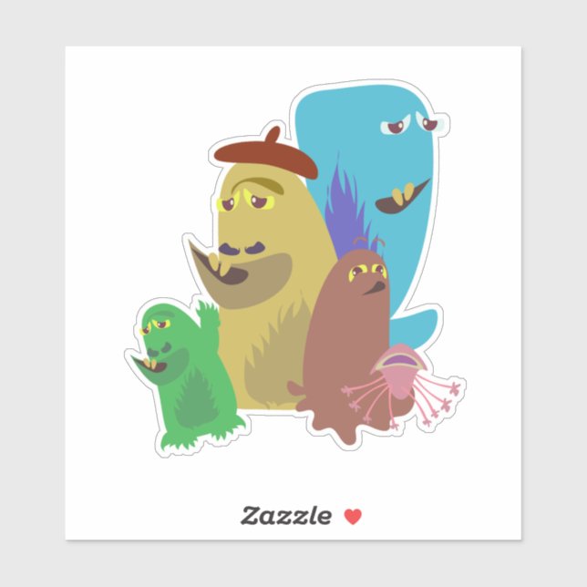 Monster Friends Forever Character Cartoon Art Sticker (Sheet)