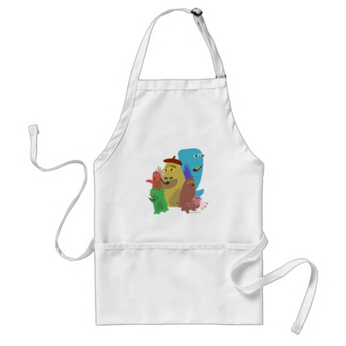 Monster Friends Fun Creature Character Cartoon Adult Apron