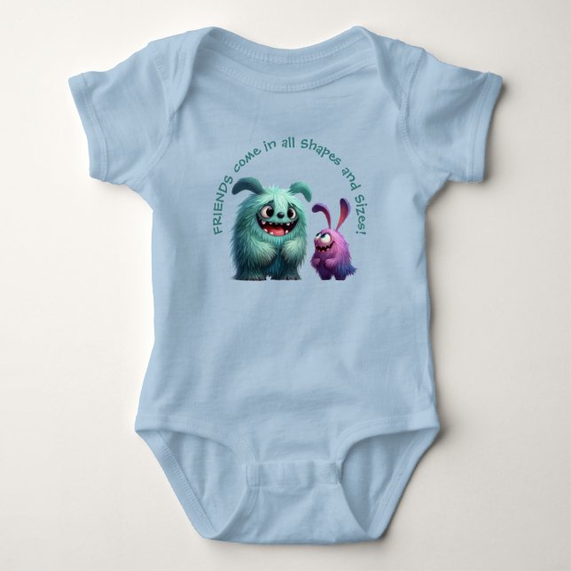 Monster Friends: Suzi & Bob Baby Bodysuit (Front)