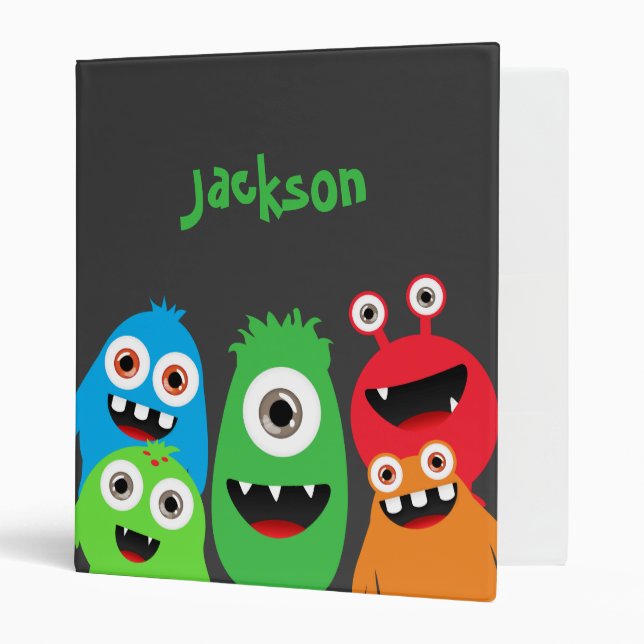 Monster Fun 3 Ring Binder (Front/Inside)