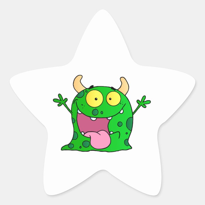 Monster Funny Comic Drawing Cartoon Cute Happy Star Stickers