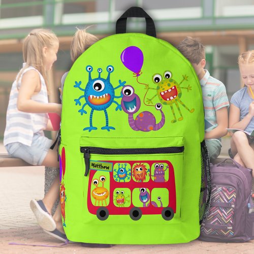 Monster Funny Fun For Kids Printed Backpack