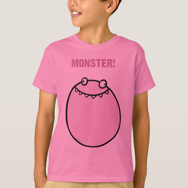 Monster Funny Girls Kids Clothes T Shirt (Front)