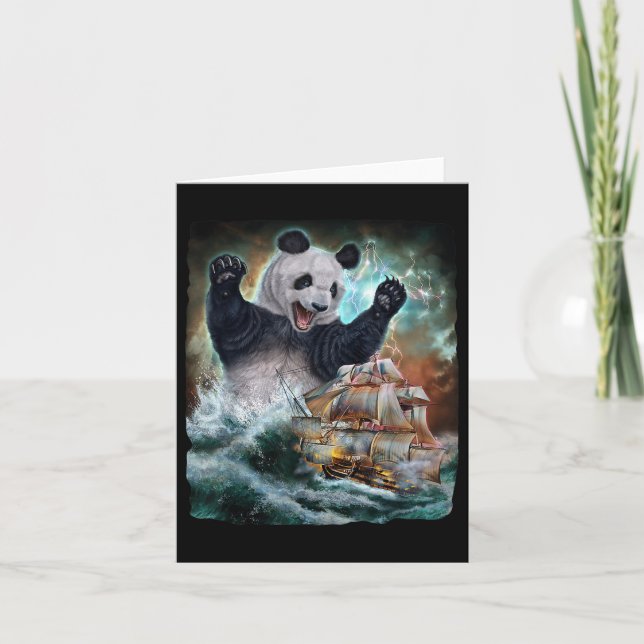 Monster Giant Panda As Kraken Attack A War Ship At Card (Front)