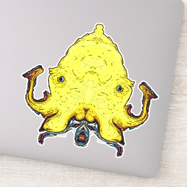 Monster god face sticker (Detail)