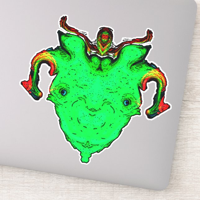 Monster god face sticker (Detail)