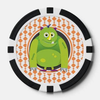 Monster Green Poker Chips by doozydoodles at Zazzle