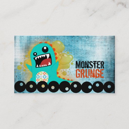 Customizable Monster Grunge Business Cards