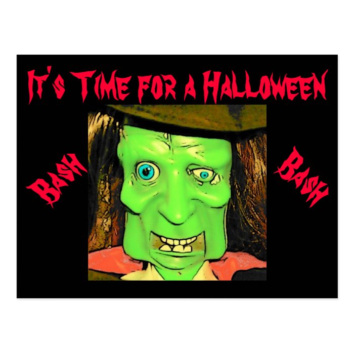 Monster Halloween Bash Postcard Invitation