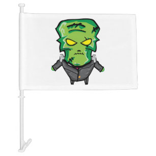 monster halloween   car flag