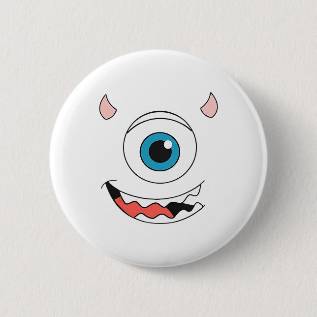 Monster Halloween Costume Monsters University Fami Button (Front)