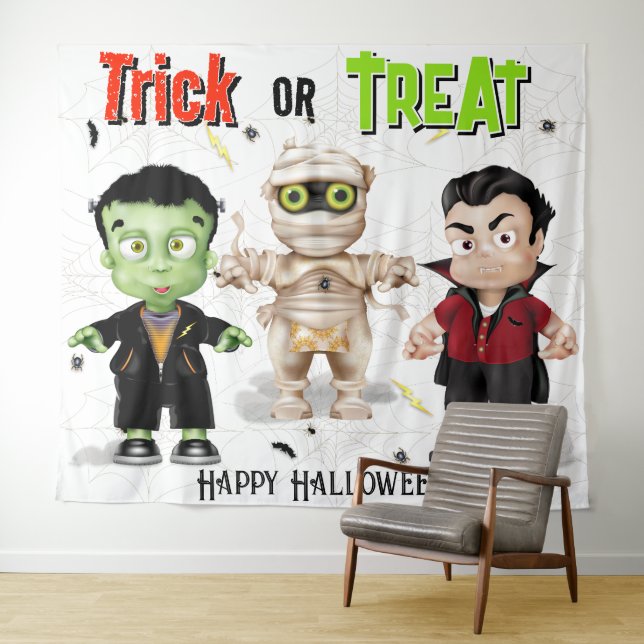 Monster Halloween Party Backdrop (In Situ (Horizontal))