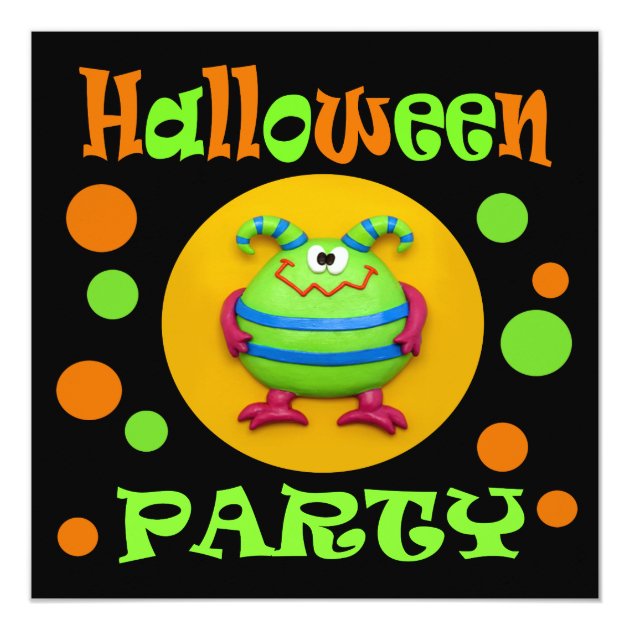 Monster Halloween Party Invitation