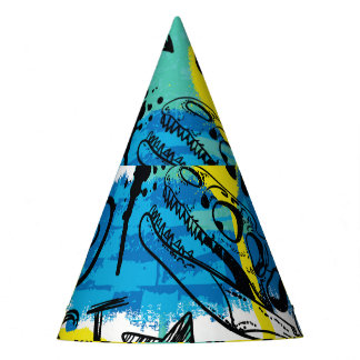Monster Hand Drawn Kids Pattern Party Hat