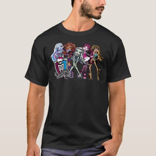 Monster High Core Characters Amp Logo   T_Shirt