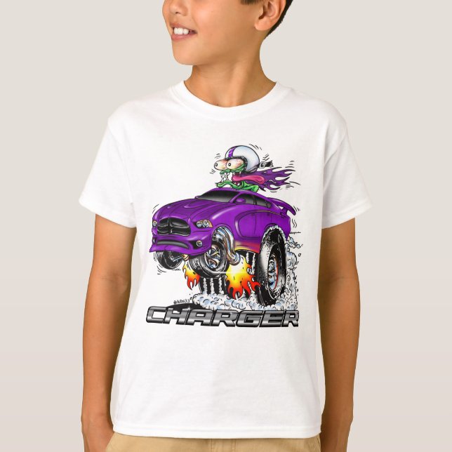 Monster Hot Rod (PURPLE) T-Shirt (Front)