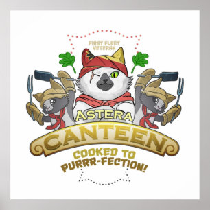 Monster Hunter Palico Cat Meowscular Chef Poster