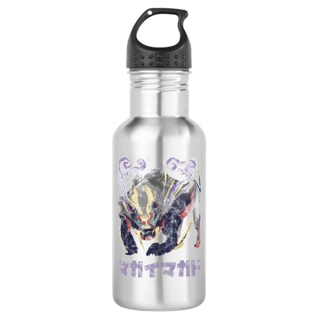 Monster Hunter Rise Magnamalo Kanji Icon  Stainless Steel Water Bottle (Front)